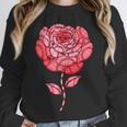Sporty Rose Graphic With Baseball And Rugby Ball Petals Unisex Sweatshirt