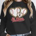 St Louis Leopard Heart Baseball Batter Boys Fan Unisex Sweatshirt