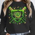 St Patricks Day Baseball Ice Cream Shamrock Baseball Player Unisex Sweatshirt
