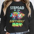 Stepdad Of The Birthday Boy Baseball Football Colorful Unisex Sweatshirt