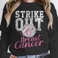 Strike Out Breast Cancer Baseball Warrior Unisex Sweatshirt Strike Out Breast Cancer Baseball Warrior Unisex Sweatshirt