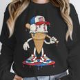 USA Patriotic Baseball Ice Cream Cone Freedom Unisex Sweatshirt USA Patriotic Baseball Ice Cream Cone Freedom Unisex Sweatshirt