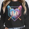 Valentines Baseball Heart Dripping Ice Cream Gen Z Alpha Unisex Sweatshirt Valentines Baseball Heart Dripping Ice Cream Gen Z Alpha Unisex Sweatshirt