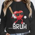 Valentines Bruh Red Heart Playing Baseball Men Boys Kids Unisex Sweatshirt Valentines Bruh Red Heart Playing Baseball Men Boys Kids Unisex Sweatshirt