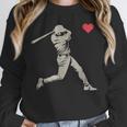 Valentines Day Baseball Batter Silhouette Heart Men Boy Kids Unisex Sweatshirt Valentines Day Baseball Batter Silhouette Heart Men Boy Kids Unisex Sweatshirt