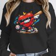Valentines Day Baseball Dabbing Red Heart Love Boys Unisex Sweatshirt Valentines Day Baseball Dabbing Red Heart Love Boys Unisex Sweatshirt