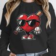 Valentines Day Baseball Heart Bat Sunglasses Men Boys Kids Unisex Sweatshirt