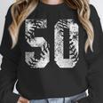 Vintage Baseball Number 50 Jersey Player Uniform Unisex Sweatshirt