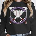 I Wear Purple For Alzheimers Awareness Baseball Heart Ribbon Unisex Sweatshirt I Wear Purple For Alzheimers Awareness Baseball Heart Ribbon Unisex Sweatshirt