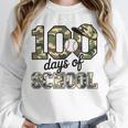 100 Days Of School Camo Baseball Camouflage For Kids Unisex Sweatshirt