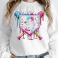 9th Birthday Boys Baseball Ice Cream Drip Boys Baseball Unisex Sweatshirt
