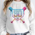 Baseball 50 Year Old Ice Cream Drip 50th Birthday Number 50 Unisex Sweatshirt