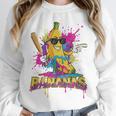 Baseball Banana Splatter Sports Kids Teens Premium Tri-Blend Unisex Sweatshirt