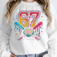 Baseball Drip 6 7 Number 67 Six Seven Meme Boys Kids Unisex Sweatshirt Baseball Drip 6 7 Number 67 Six Seven Meme Boys Kids Unisex Sweatshirt