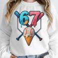 Baseball Ice Cream Drip 67 Six Seven Gen Alpha Slang Meme Unisex Sweatshirt Baseball Ice Cream Drip 67 Six Seven Gen Alpha Slang Meme Unisex Sweatshirt