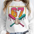 Baseball Ice Cream Drip Number 67 Player 67th Birthday Premium Tri-Blend Unisex Sweatshirt Baseball Ice Cream Drip Number 67 Player 67th Birthday Premium Tri-Blend Unisex Sweatshirt