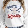 Brother Of Rookie 1st Birthday Baseball Boy Family Matching Unisex Sweatshirt