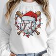Christmas Baseball Santa Hat For Baseball Players Fans Unisex Sweatshirt Christmas Baseball Santa Hat For Baseball Players Fans Unisex Sweatshirt