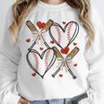 Coquette Bow XOXO Baseball Lover Heart Valentine Game Day Unisex Sweatshirt
