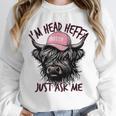 I'm Head Heffa Just Ask Me Bossy Highland Cow Baseball Cap Unisex Sweatshirt I'm Head Heffa Just Ask Me Bossy Highland Cow Baseball Cap Unisex Sweatshirt