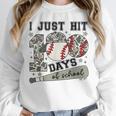 I Just Hit 100 Days Of School Teacher Baseball Boys Kids Unisex Sweatshirt