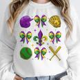 Mardi Gras Baseball Coquette Bow Fat Tuesday Parade Girls Unisex Sweatshirt Mardi Gras Baseball Coquette Bow Fat Tuesday Parade Girls Unisex Sweatshirt