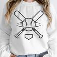 Minimalist Baseball Clean Sports Graphic Tee For Fan Players Unisex Sweatshirt