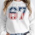 Number 67 USA Raglan Baseball Tee Unisex Sweatshirt