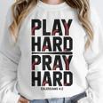 Play Hard Pray Hard Youth Boy Christian Baseball Jesus Unisex Sweatshirt Play Hard Pray Hard Youth Boy Christian Baseball Jesus Unisex Sweatshirt
