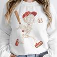 Skeleton Batting Baseball Halloween Boys Men Kids Unisex Sweatshirt
