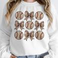 Soccer Bow Game Day Baseball Coquette Bow Women Girls Unisex Sweatshirt