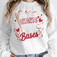 Stealing Hearts Like I Steal Bases Softball Baseball Batter Unisex Sweatshirt