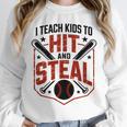 I Teach Kids To Hit And Steal Baseball Softball Coach Premium Tri-Blend Unisex Sweatshirt I Teach Kids To Hit And Steal Baseball Softball Coach Premium Tri-Blend Unisex Sweatshirt