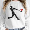 Valentines Day Baseball Batter Silhouette Heart Men Boys Kid Unisex Sweatshirt Valentines Day Baseball Batter Silhouette Heart Men Boys Kid Unisex Sweatshirt