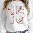 Vintage Distressed Baseball Number 15 Jersey Player Uniform Unisex Sweatshirt Vintage Distressed Baseball Number 15 Jersey Player Uniform Unisex Sweatshirt