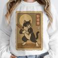 Vintage Japanese Ukiyo-e Baseball Cat Batting Unisex Sweatshirt Vintage Japanese Ukiyo-e Baseball Cat Batting Unisex Sweatshirt