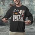 100 Days Of School Baseball 100th Day Of School Coquette Bow Unisex Sweatshirt