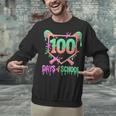 100 Days Of School Baseball Ice Cream Drip 100th Day Player Unisex Sweatshirt