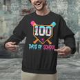 100 Days Of School Baseball Ice Cream Drip 100th Day School Unisex Sweatshirt 100 Days Of School Baseball Ice Cream Drip 100th Day School Unisex Sweatshirt