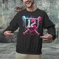 12th Birthday Boys Baseball Ice Cream Drip Boys Baseball Unisex Sweatshirt