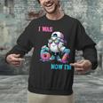 I Was 6 Now I'm 7 Baseball Birthday Drip Ice Cream Boy Unisex Sweatshirt