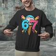67 Baseball Ice Cream Drip Player Unisex Sweatshirt