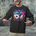 7th Birthday I Was 6 Now I'm 7 Baseball Ice Cream Drip Unisex Sweatshirt