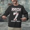 7th Birthday Baseball Bruh I'm 7 Double Digits 7 Years Old Unisex Sweatshirt