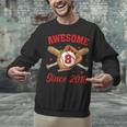 8 Year Old Boys Awesome Since 2018 Baseball Birthday Unisex Sweatshirt 8 Year Old Boys Awesome Since 2018 Baseball Birthday Unisex Sweatshirt