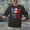 American Baseball Drip Graffiti Ball And Bat Unisex Sweatshirt