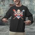 Baseball 2026 Ice Cream Drip Bats For Boys Birthday Graphic Unisex Sweatshirt Baseball 2026 Ice Cream Drip Bats For Boys Birthday Graphic Unisex Sweatshirt