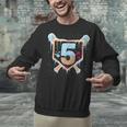 Baseball 5 Year Old Ice Cream Drip 5th Birthday Boy Number 5 Unisex Sweatshirt Baseball 5 Year Old Ice Cream Drip 5th Birthday Boy Number 5 Unisex Sweatshirt