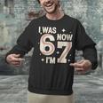 Baseball 7th Birthday 6 7 Years Old I Was 6 Now I'm 7 Unisex Sweatshirt