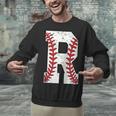 Baseball Alphabet Monogram Initial Letter R Unisex Sweatshirt Baseball Alphabet Monogram Initial Letter R Unisex Sweatshirt